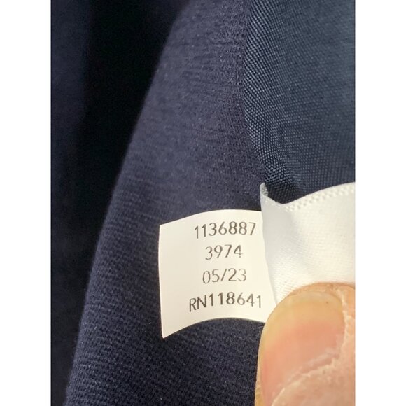 Lane Bryant Navy Blue Collarless Bryant Blazer Size 20 Goldcrest Buttons RS10276 - Picture 11 of 13